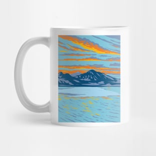 Bonneville Salt Flats in Tooele County Utah USA WPA Art Poster Mug